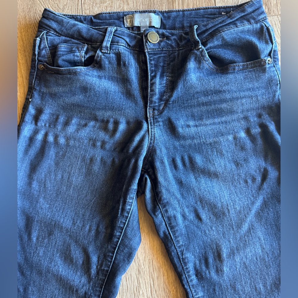 Wit & Wisdom Dark Wash Skinny Jeans, Size 6P - Picture 5 of 7